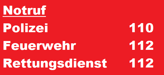Feuerwehr Rettung Polizei Notruf