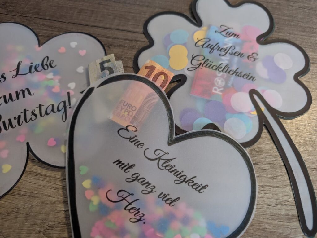 Schüttelkarte zum selber basteln