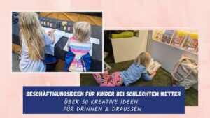 Indoor Spiele Kinder Regentag Ideen Kinder spielen Pfützen draußen Regen